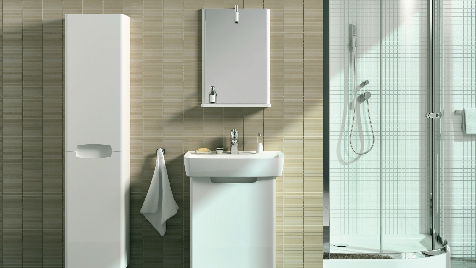 Skříňka pod umyvadlo a boční vysoká skříňka Kolo Rekord